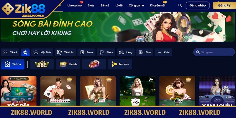 Sảnh game bài cho anh em được trải nghiệm giải trí tuyệt vời